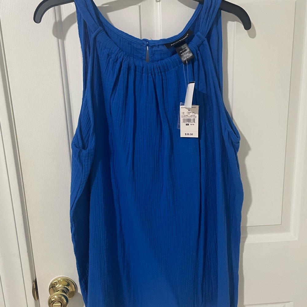 Xl 14/16 Ashley Stewart gauze top nwt